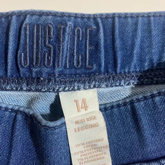 Justice Mid Rise Legging Jeans - Size 14 - Picture 3 of 3